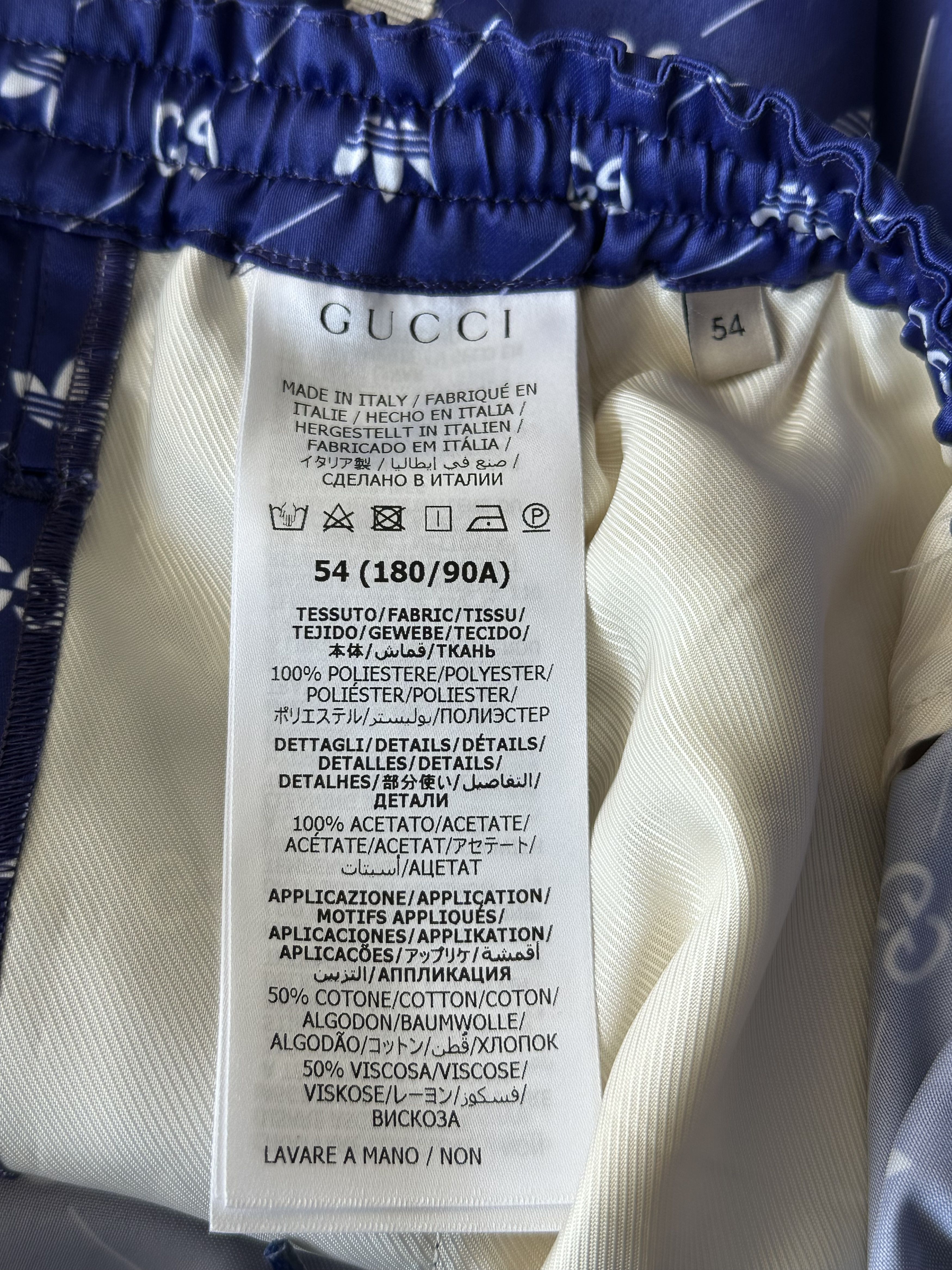Adidas × Gucci Gucci Adidas Blue & White Monogram Track Shorts Size US 36 / EU 52 - 4 Thumbnail