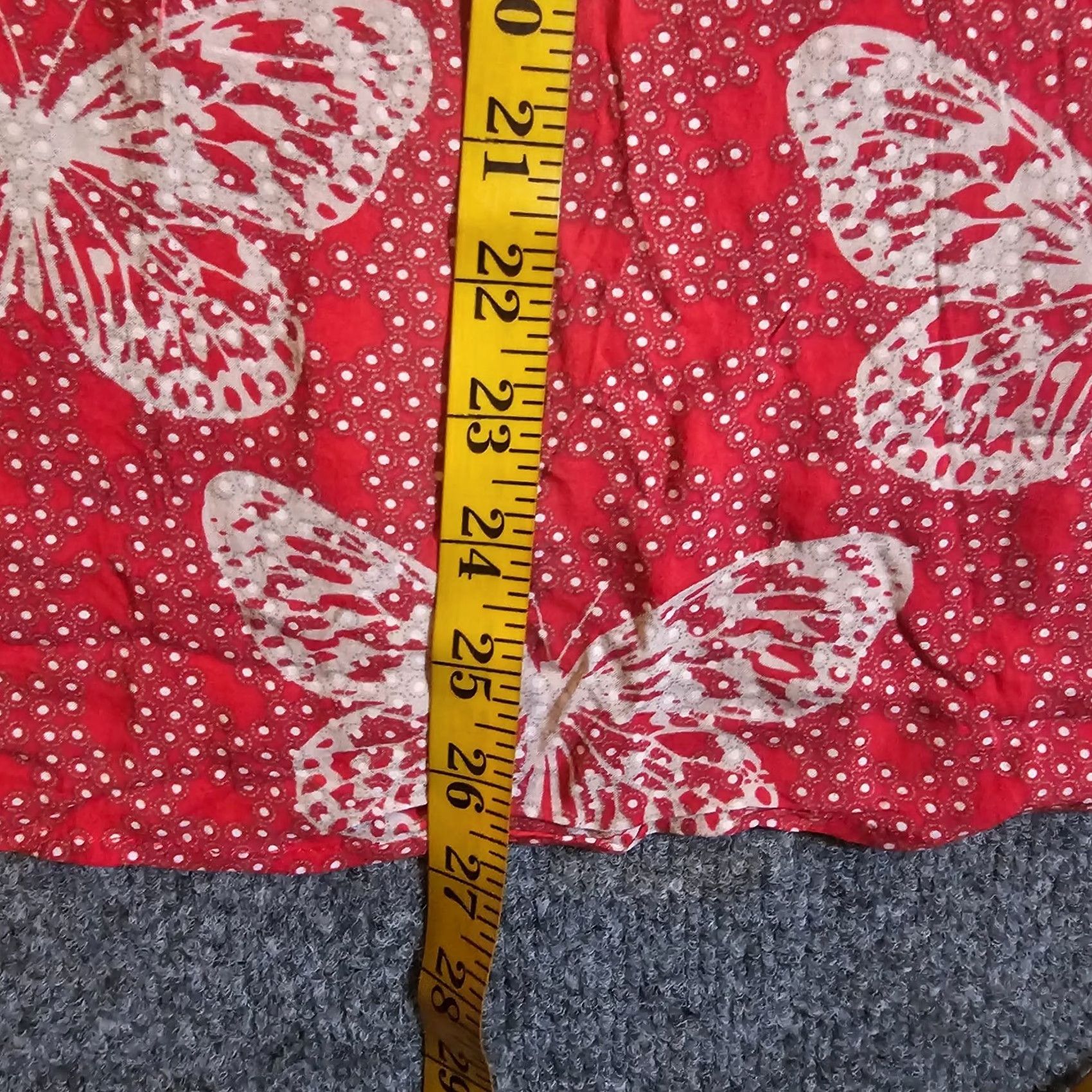 Vintage Hale Bob Tank Top Womens 2X Red Butterfly Sleeveless V Neck Casual Layer Classic Size XXL / US 16-18 / IT 52-54 - 5 Thumbnail