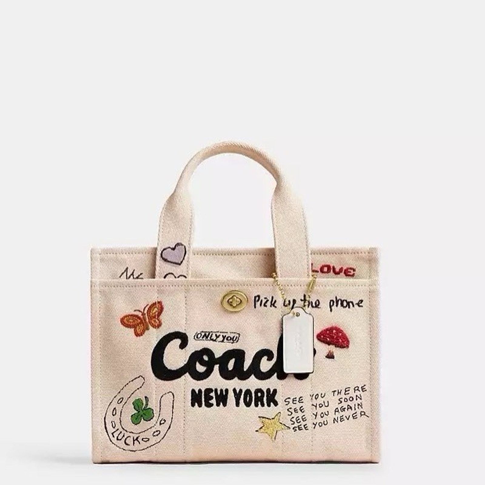 Coach NWT Coach Cargo Tote Bag 26 With Sketch Print CAM64 Handbag Size ONE SIZE - 7 Thumbnail