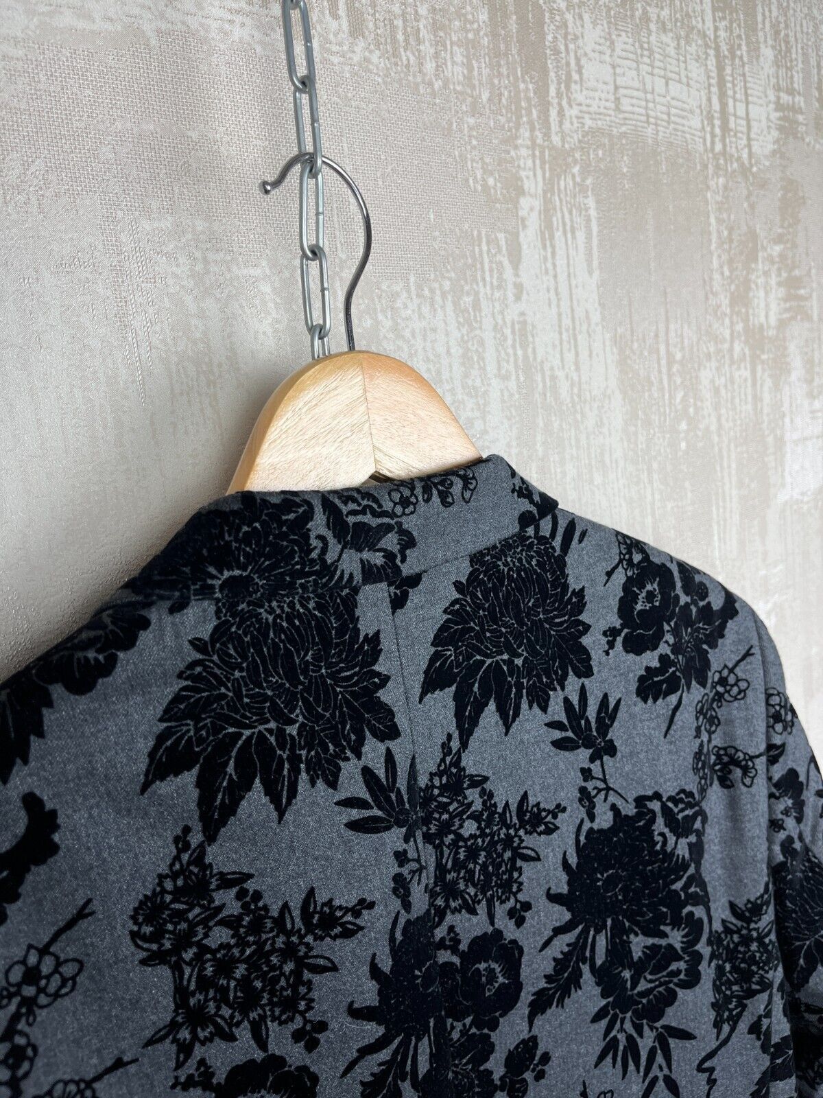 Noose & Monkey Noose & Monkey Paprika Jacket Floral Black Velvet Blazer Size US M / EU 48-50 / 2 - 13 Thumbnail