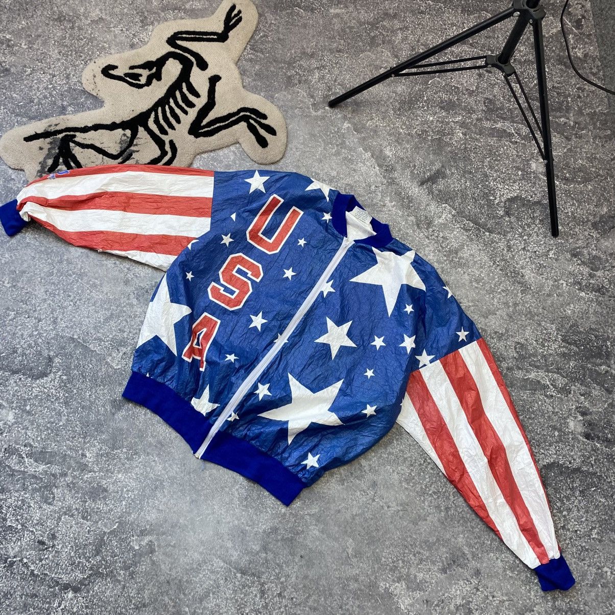 USA Olympics Vintage USA Olympic Overprinted 1980’s rare nylon jacket Size US XL / EU 56 / 4 - 5 Thumbnail