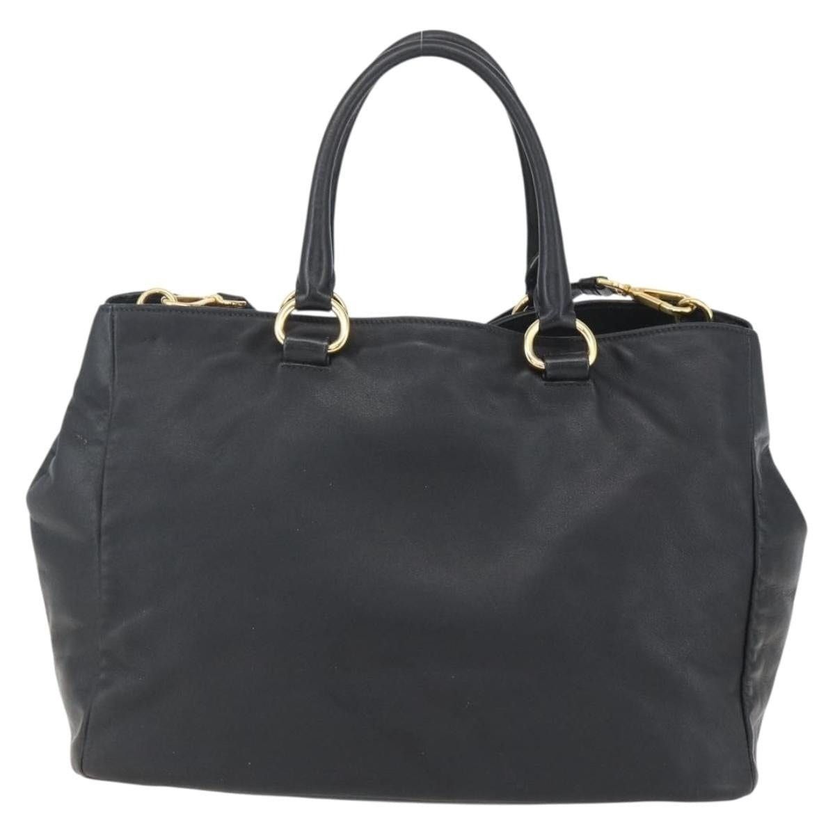 Prada Prada Leather Handbag Black Size ONE SIZE - 3 Thumbnail