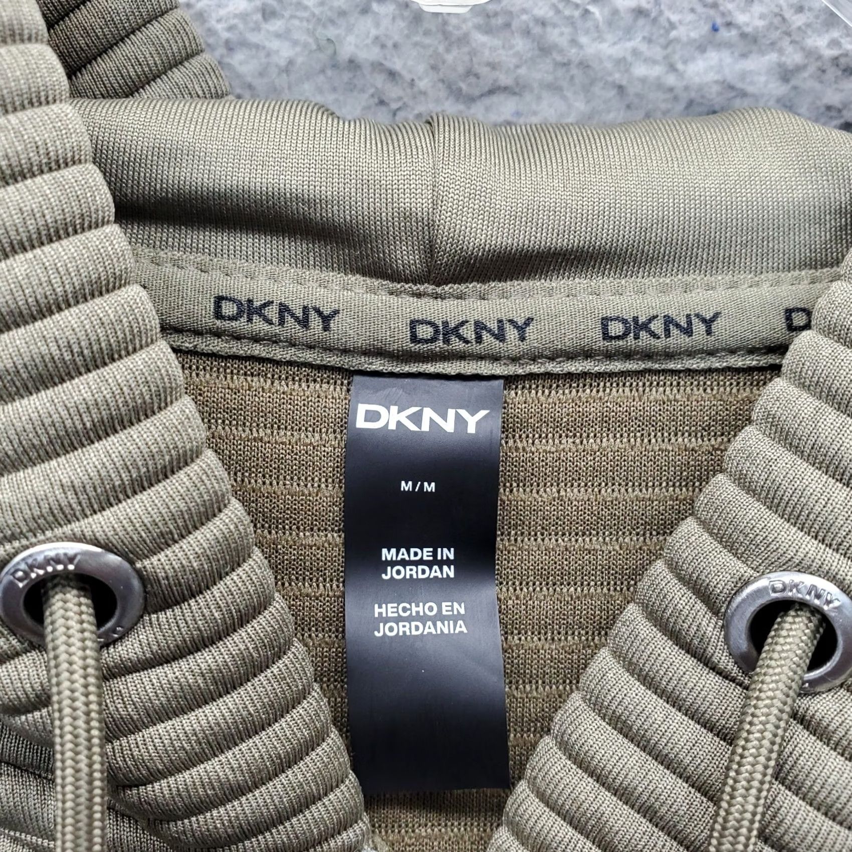 DKNY DKNY Womens Hooded Jacket M Green Pockets DPMJ9667 Size M / US 6-8 / IT 42-44 - 6 Thumbnail