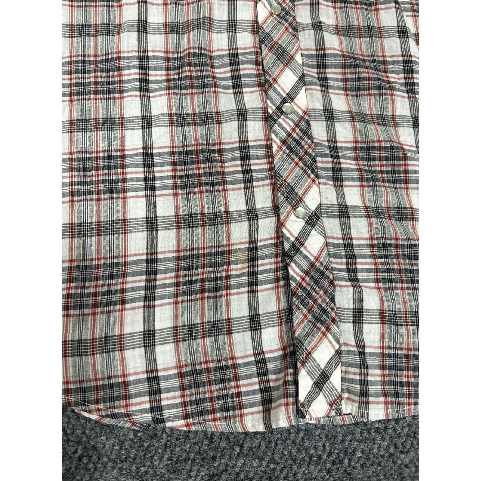 Roper Roper Shirt Mens 2XL Button-Up Plaid Western Snap Cowboy Casual Multicolor Short Sleeve Collared Slimming Pockets American Western Theme Mens Size US XXL / EU 58 / 5 - 3 Thumbnail