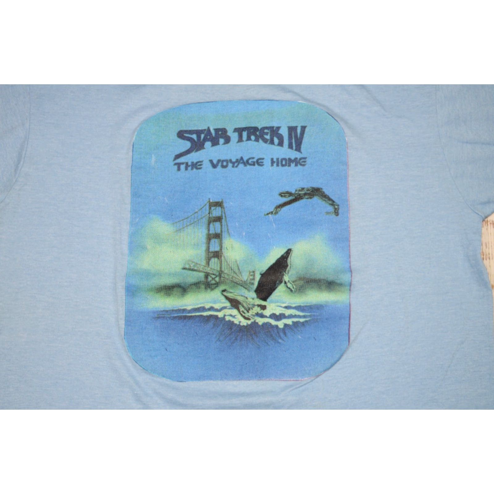Vintage VINTAGE STAR TREK IV THE VOYAGE HOME SPOCK CREW T-SHIRT LARGE BLUE 80s MENS Size US L / EU 52-54 / 3 - 2 Thumbnail