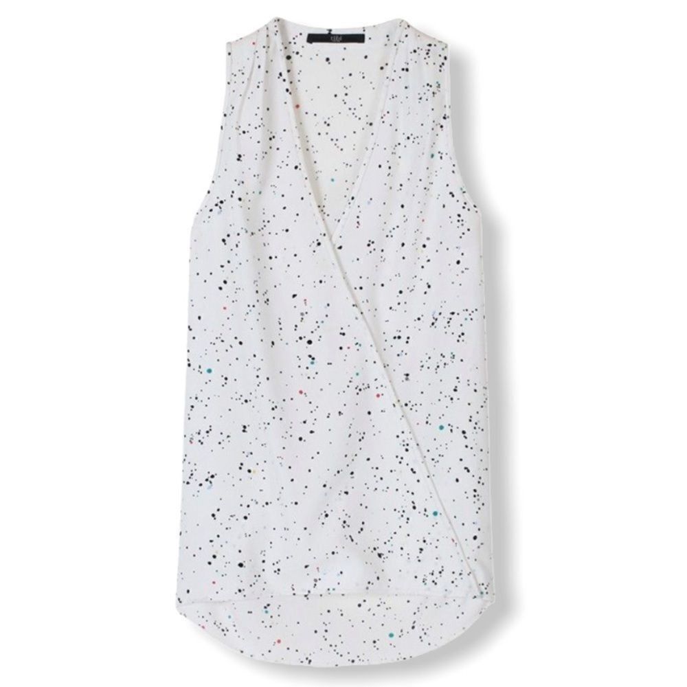 Tibi Tibi Splatter Dot Halter Top White Multicolor Print Wrap Sty Size S / US 4 / IT 40 - 3 Thumbnail