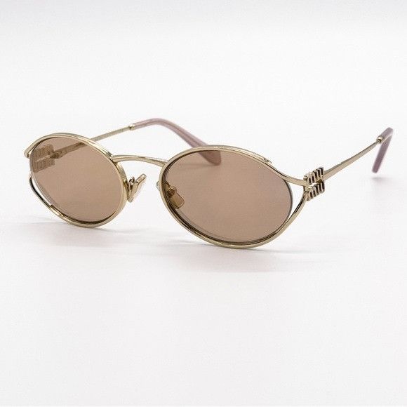Miu Miu NEW MIU MIU SMU 52Y ZVN20F OVAL WOMEN SUNGLASSES MU52YS ZVN2 Size ONE SIZE - 3 Thumbnail