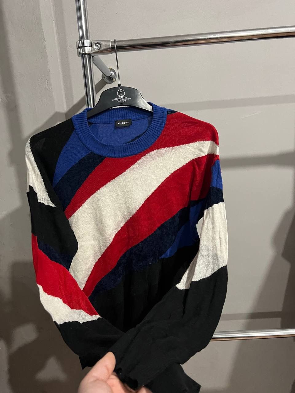 Diesel DIESEL ABSTRACT MENS COLORFUL KNIT FASHION CRAZY SWEATER L Size US L / EU 52-54 / 3 - 12 Thumbnail