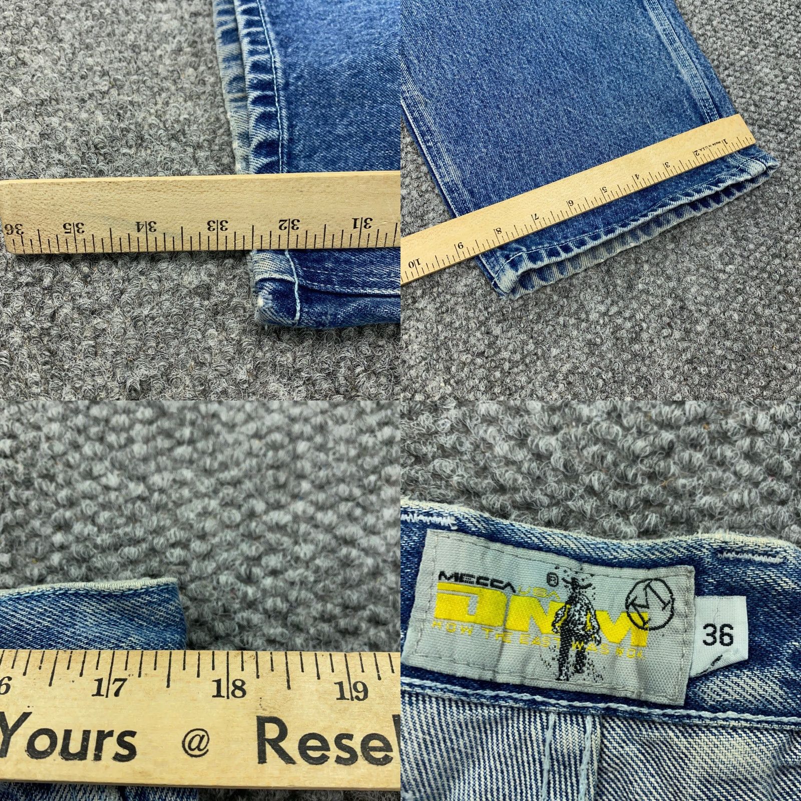 Vintage VINTAGE Mecca Jeans Mens Size 36 Denim Distressed Relaxed Fit 90s Grunge Retro Casual Size US 35 - 8 Thumbnail