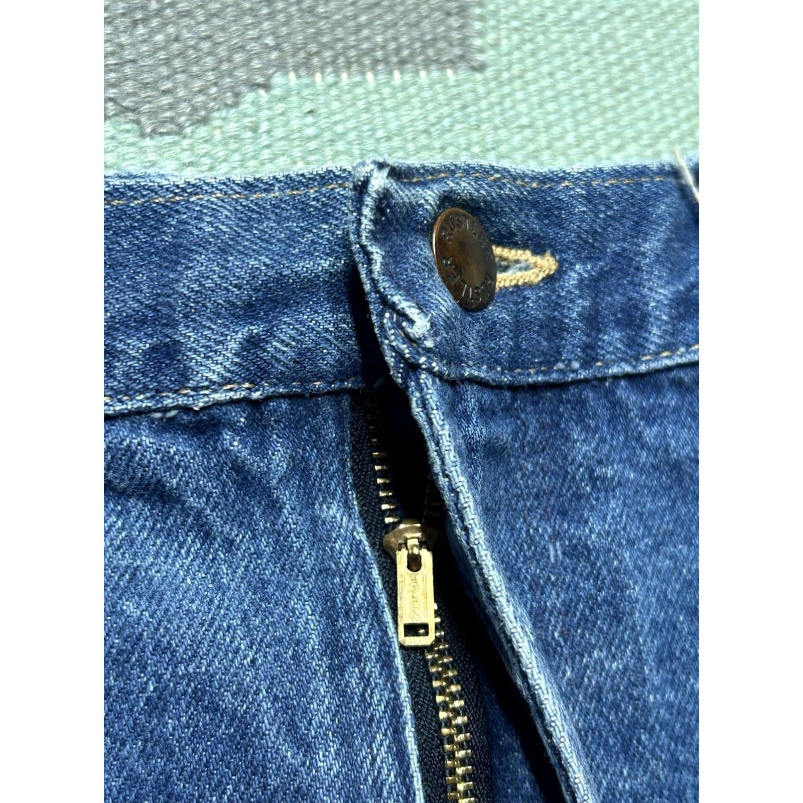 Denime VINTAGE Rustler Jeans Bootcut Men 30x31 Blue Denim USA 80s Western Cowboy Size US 30 / EU 46 - 5 Thumbnail