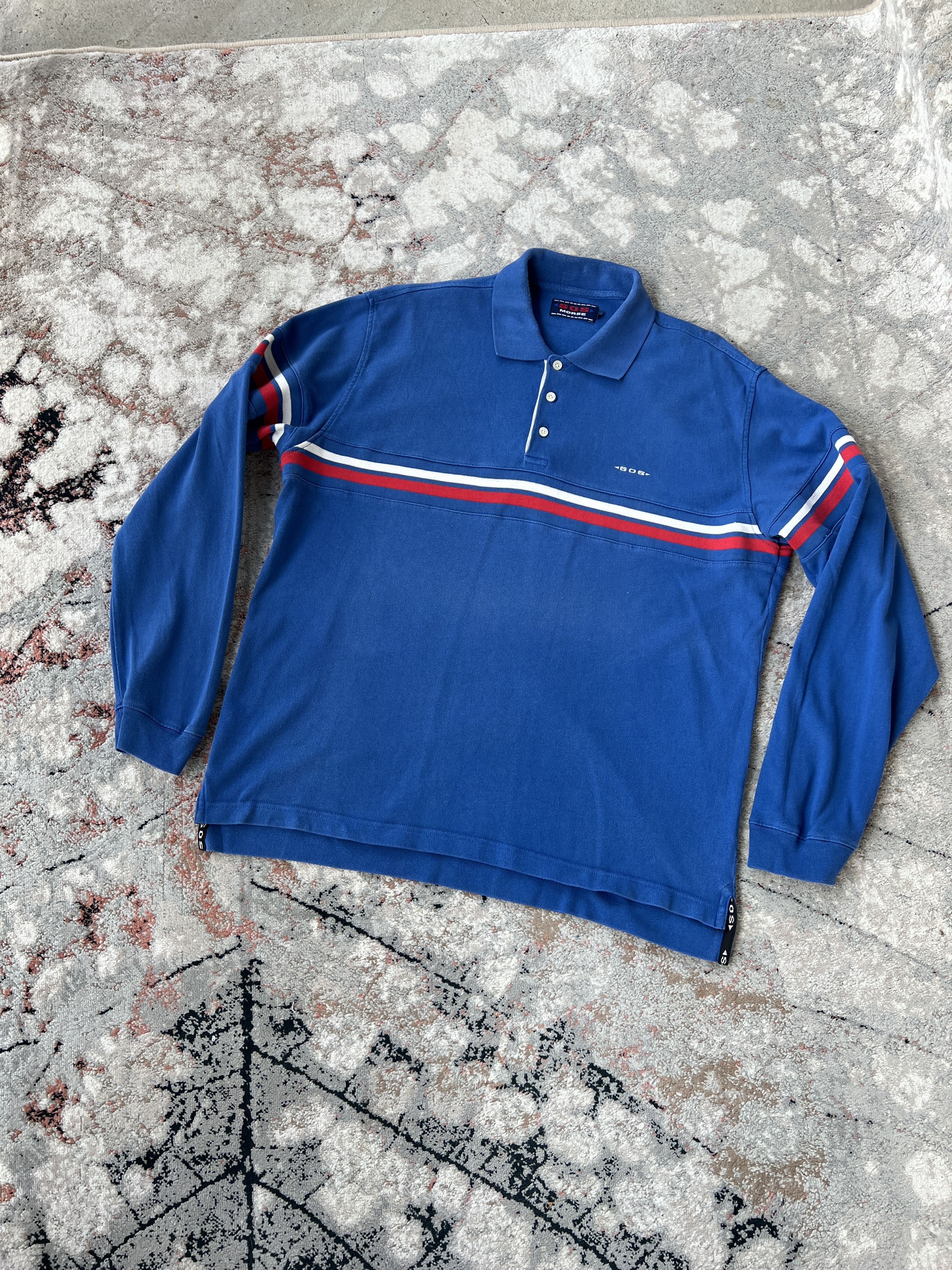 Vintage SOS Morse Vintage Sweatshirt Size US L / EU 52-54 / 3 - 1 Thumbnail