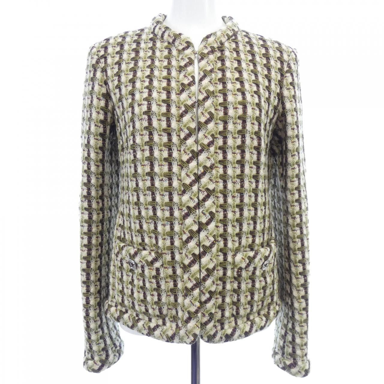 Chanel Chanel Chanel Collarless Jacket Textile Outerwear P75217V66707 DUTY FREE for USA Size ONE SIZE - 1 Thumbnail