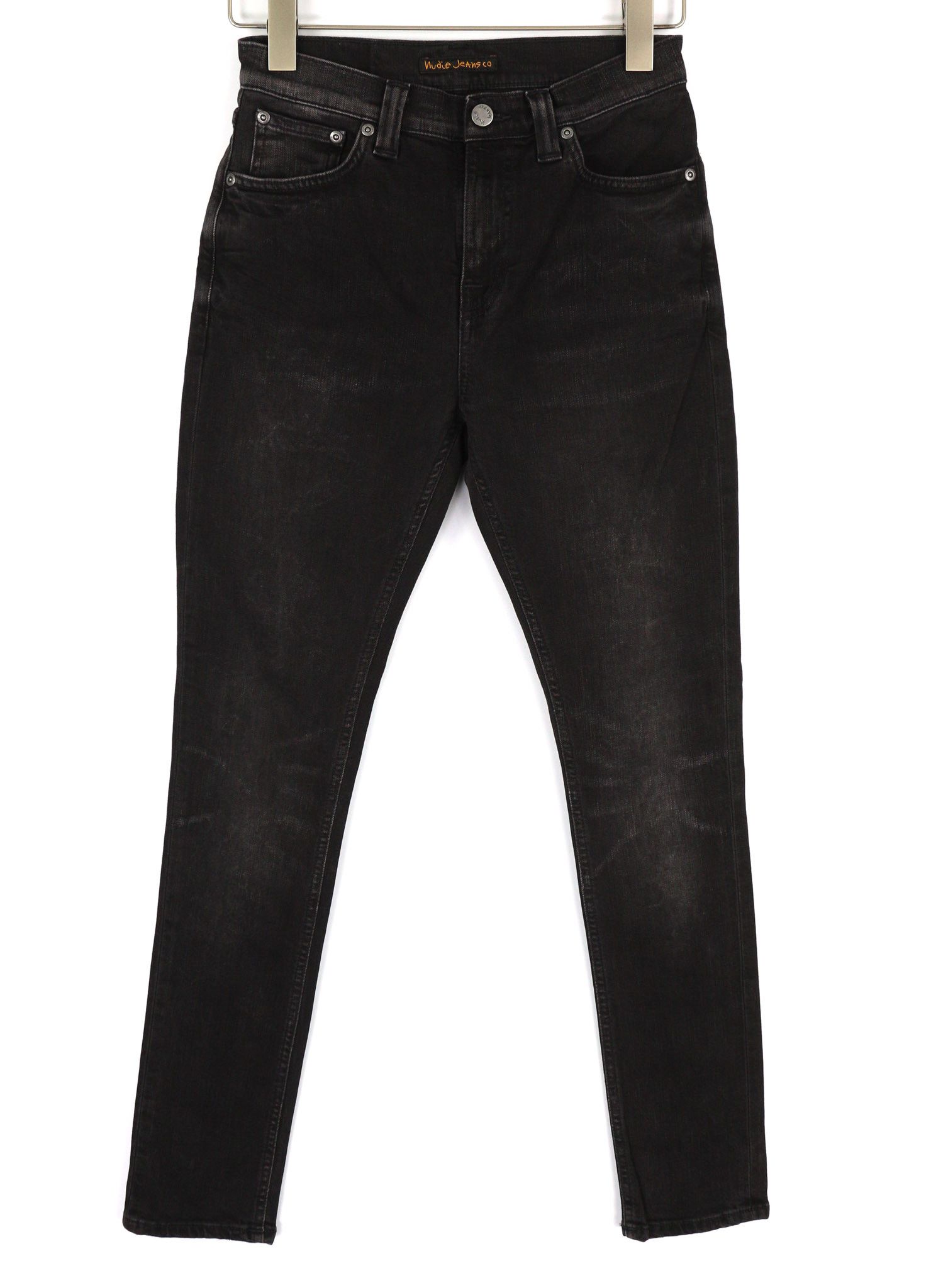 Nudie Jeans PIPE LED W27/L30 Used Black Organic Slim Fit Denim 81633 Size 27" / US 4 / IT 40 - 1 Thumbnail