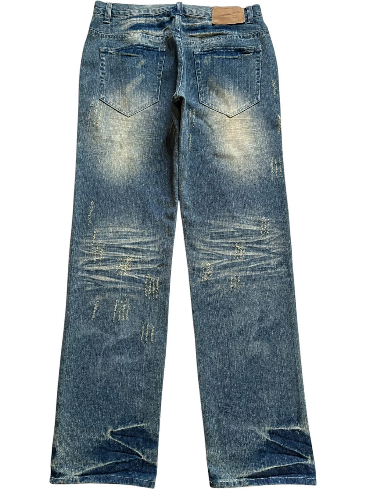 Japanese Brand Vintage Japanese Brand Rusty Wash Clawmark Loose Jeans Size US 33 - 2 Thumbnail