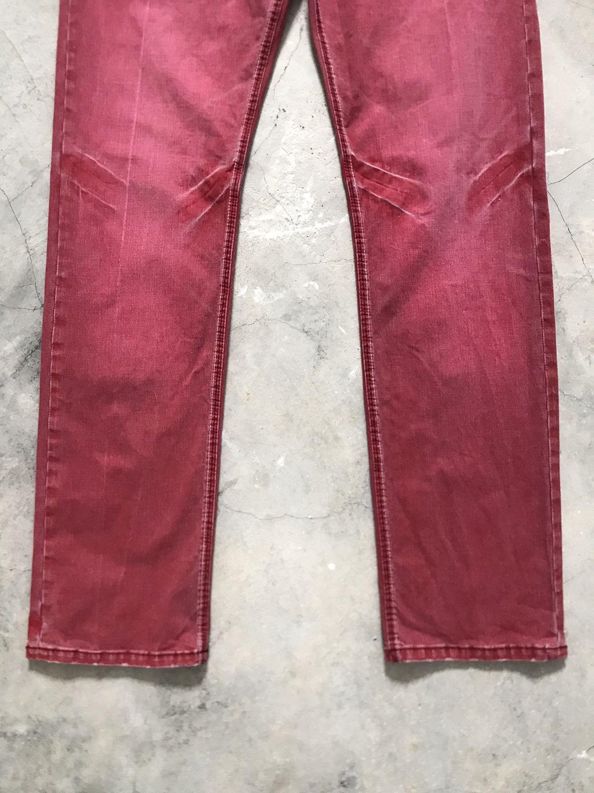 Armani Exchange Armani Exchange AX Rubra Red Distressed Denim Jeans Size US 33 - 2 Thumbnail