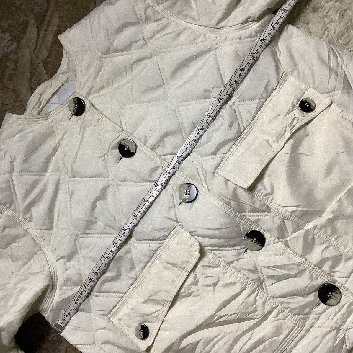 Ganni GANNI Detachable-Collar Ruffled Quilted Jacket size 34 Size XS / US 0-2 / IT 36-38 - 11 Thumbnail