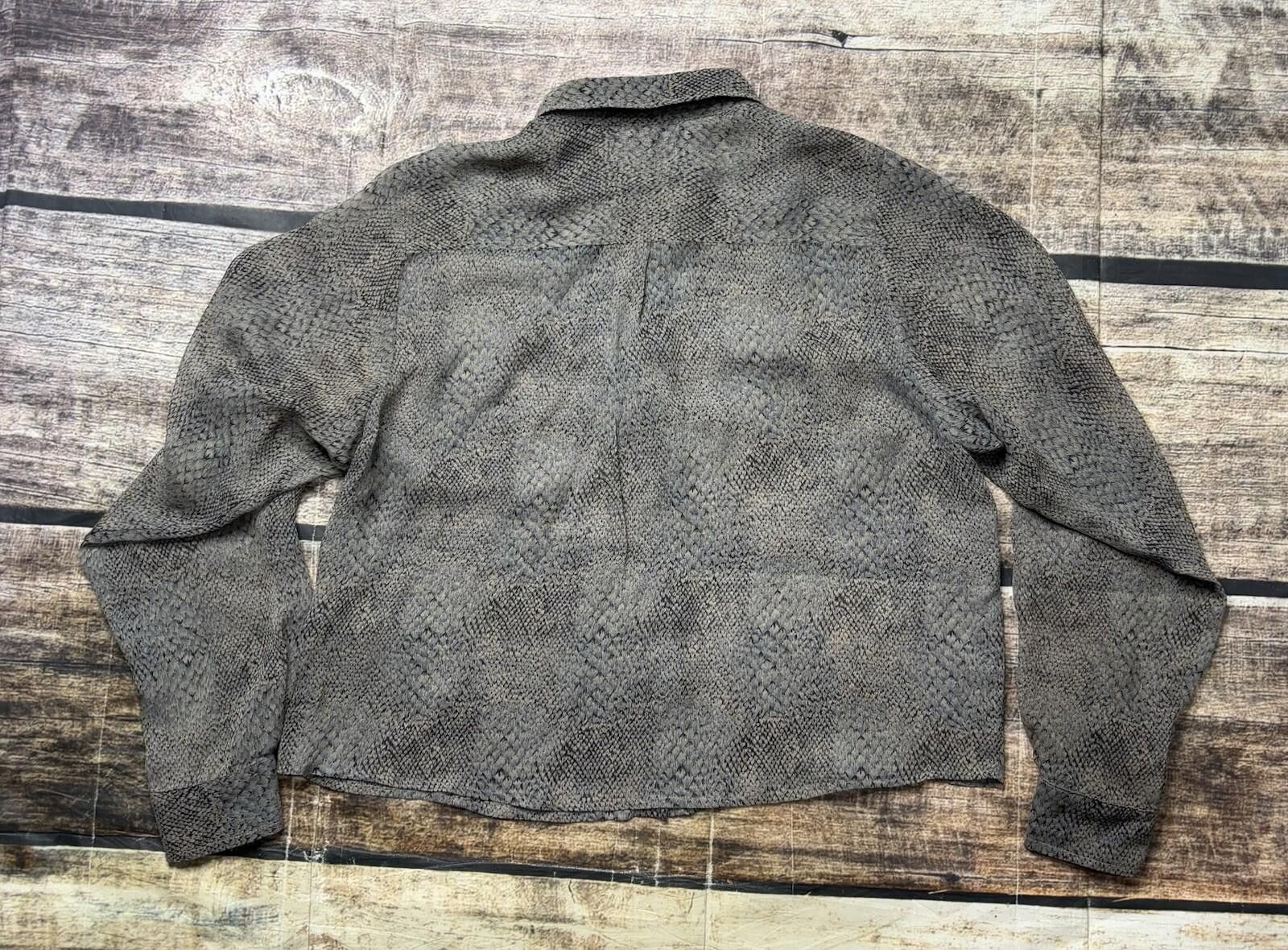 Other Emerson Thorpe Top Women's Small Silk Button Up Snakeskin Size S / US 4 / IT 40 - 3 Thumbnail