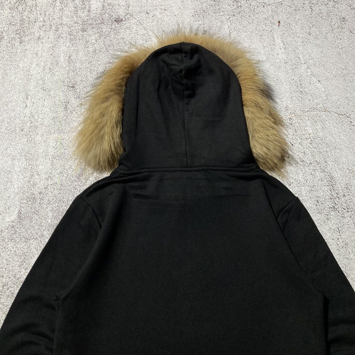 Japanese Brand 2000s CavariA Studed Gothic Punk Style Fur Hoodie Black Size US M / EU 48-50 / 2 - 10 Thumbnail