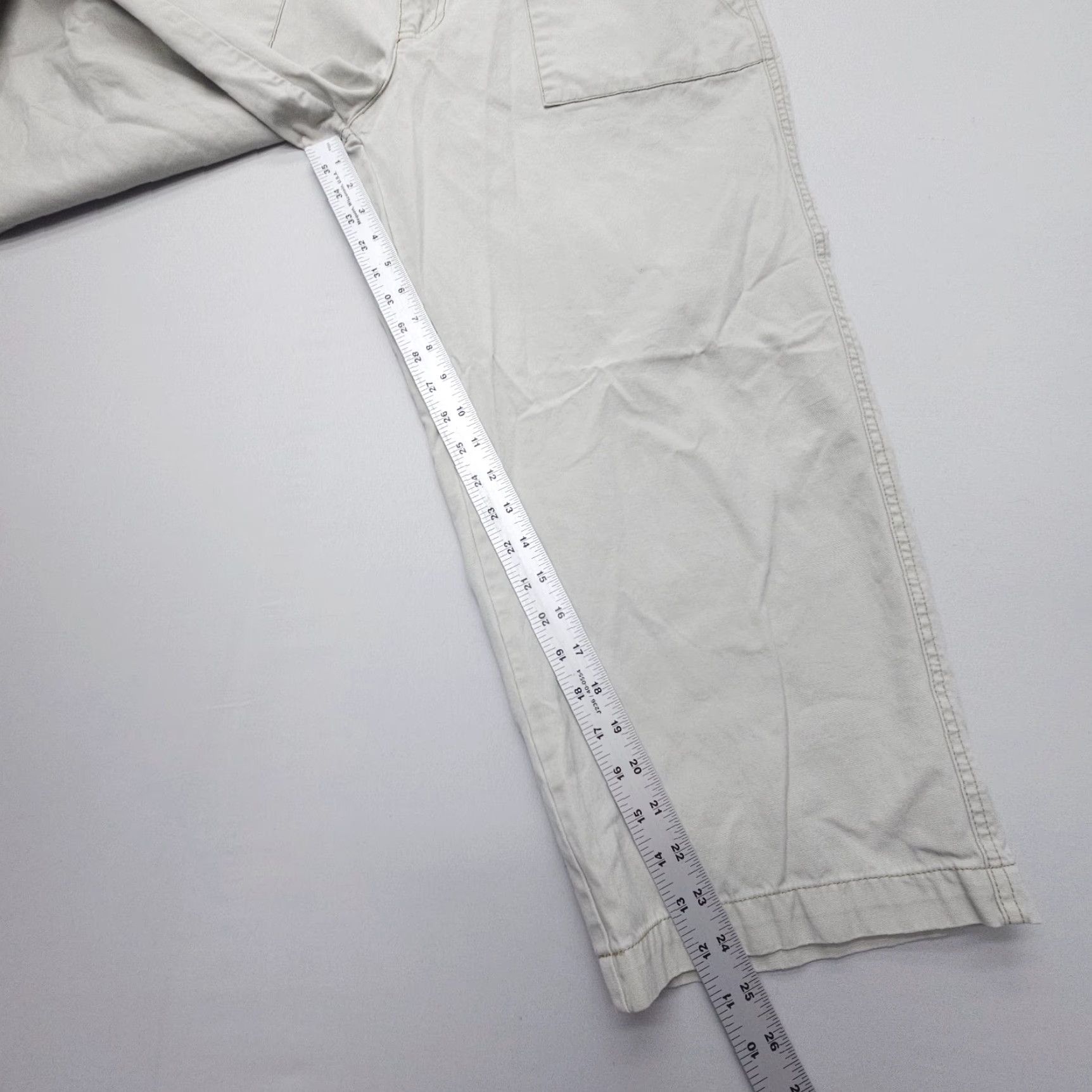 Royal Robbins Royal Robbins Y2K Crop Pants Womens 14 Canvas Baggy Straight Hiking Gorpcore Green Size 36" / US 14 / IT 50 - 4 Thumbnail