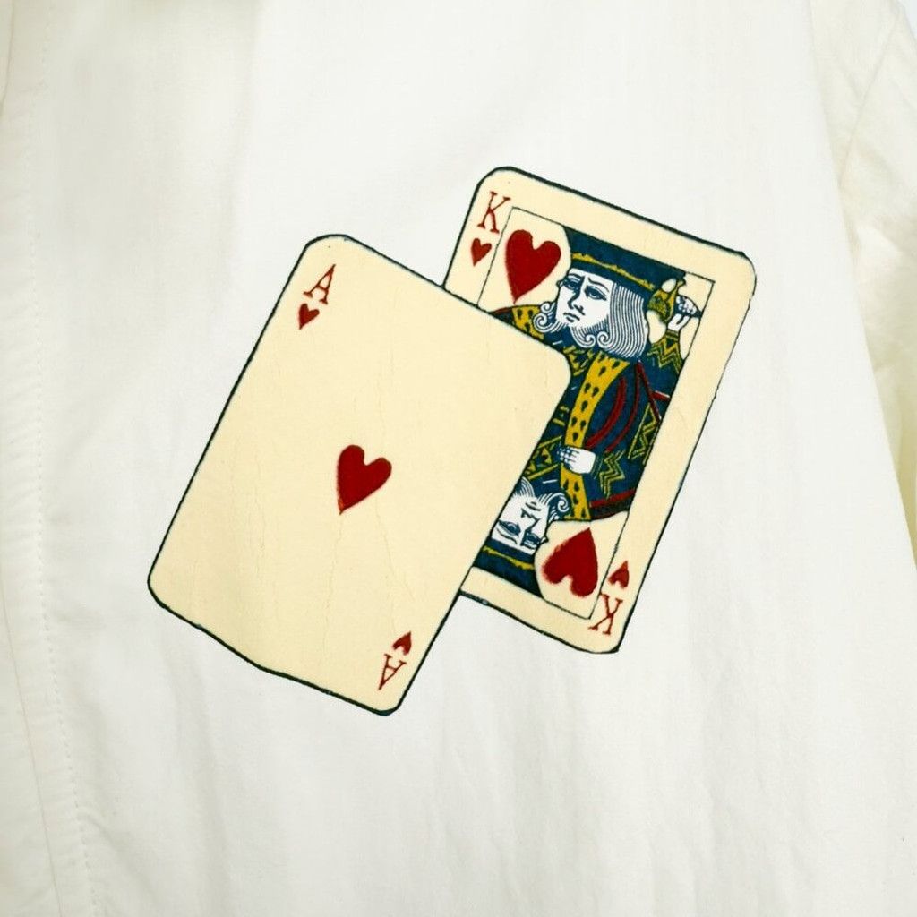 Vintage HARTWELL 90's VTG Bomber Gambling White Jacket Size Medium Size US M / EU 48-50 / 2 - 5 Thumbnail