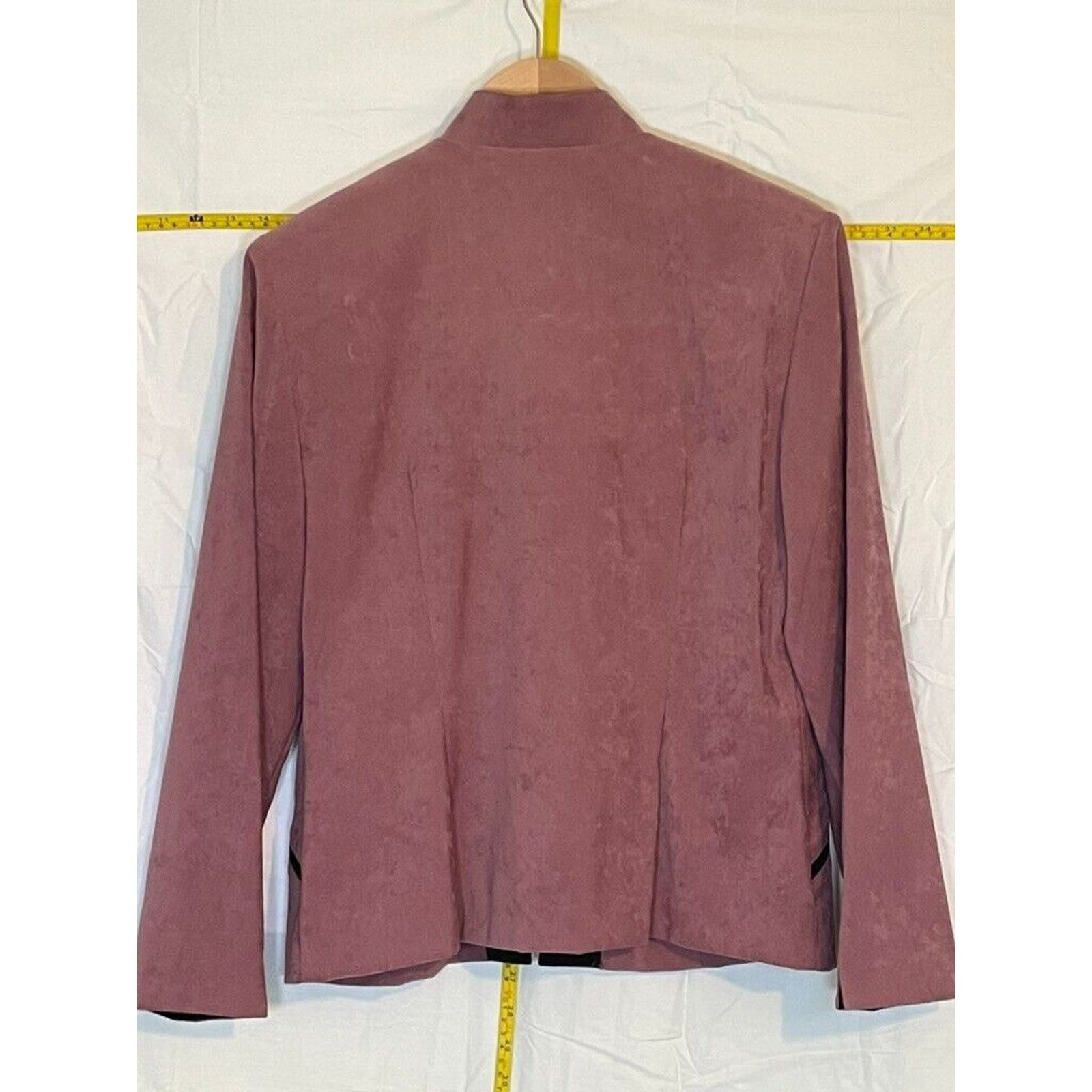 Other Dressbarn Womens Faux Suede Purple Faux Suede Blazer Jacket Size XL / US 12-14 / IT 48-50 - 4 Thumbnail