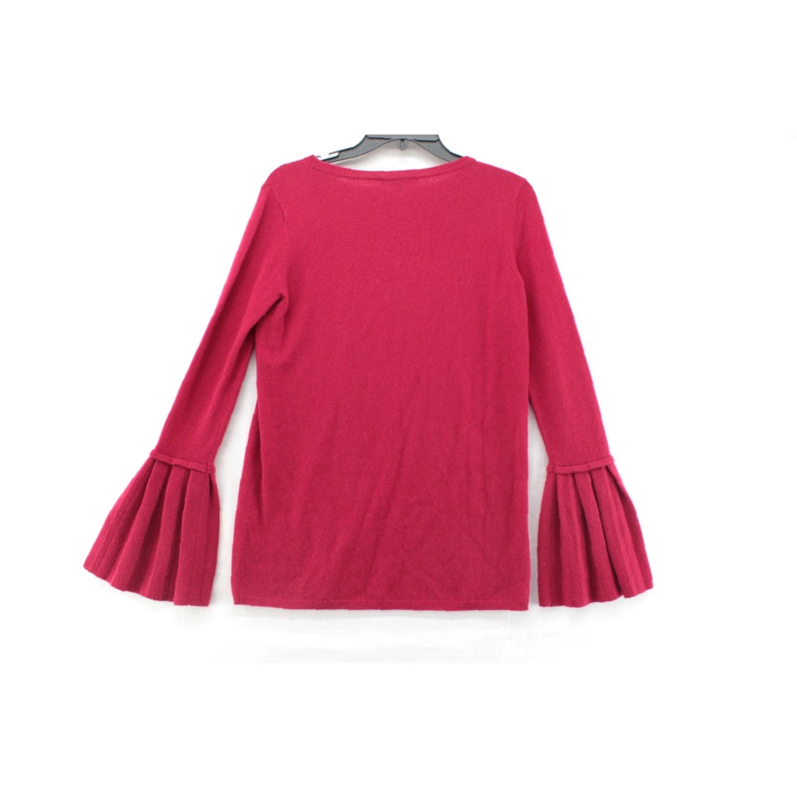 Neiman Marcus Neiman Marcus 100% Cashmere Sweater Women's S Red Bell Sleeve Pullover Knits Luxury Winter Vintage Size S / US 4 / IT 40 - 4 Thumbnail