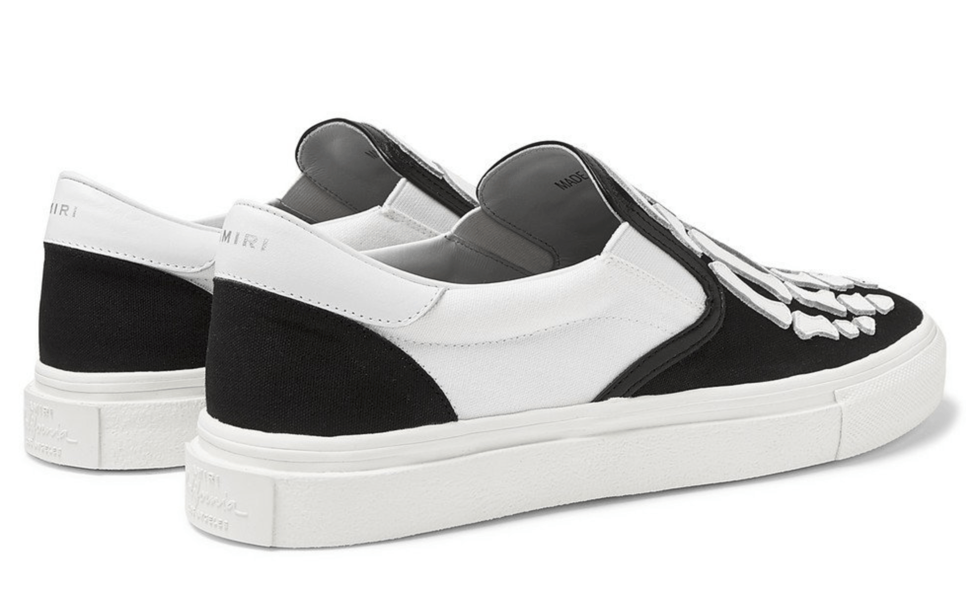 Amiri Amiri White Skeleton Slip On Bones Low Top Sneakers 44 11 Size US 11 / EU 44 - 13 Thumbnail