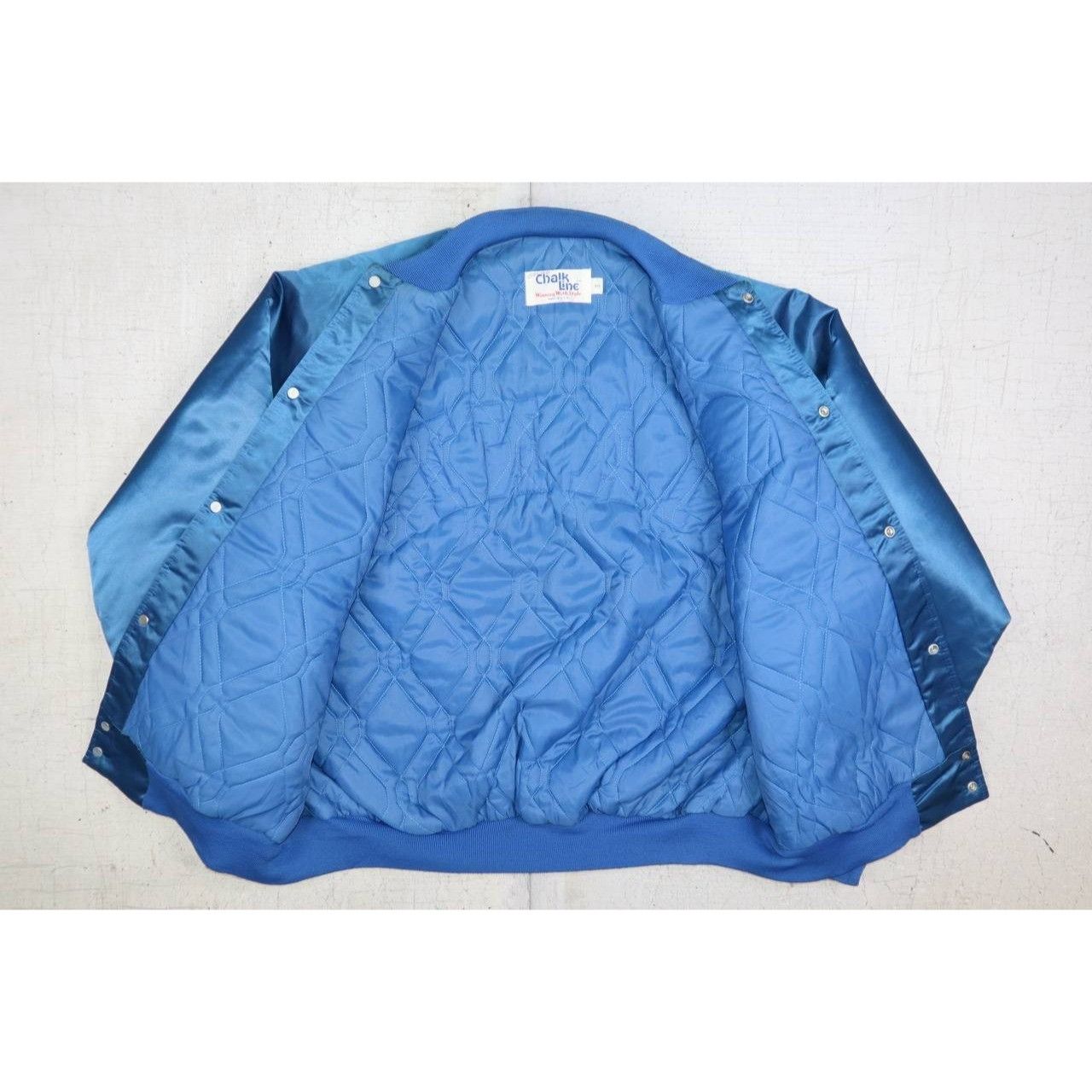 Chalk Line Vintage 80s NY Giants Chalk Line Satin Bomber Jacket 2XL Size US XXL / EU 58 / 5 - 4 Thumbnail