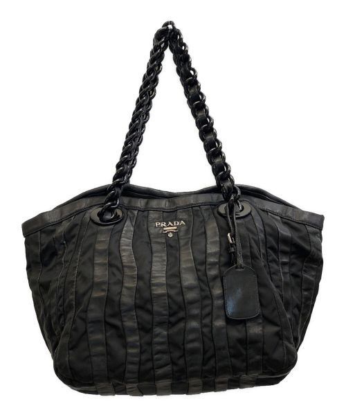 Prada PRADA Crimson Pocono Plastic Chain Tote Bag Black Size ONE SIZE - 1 Thumbnail