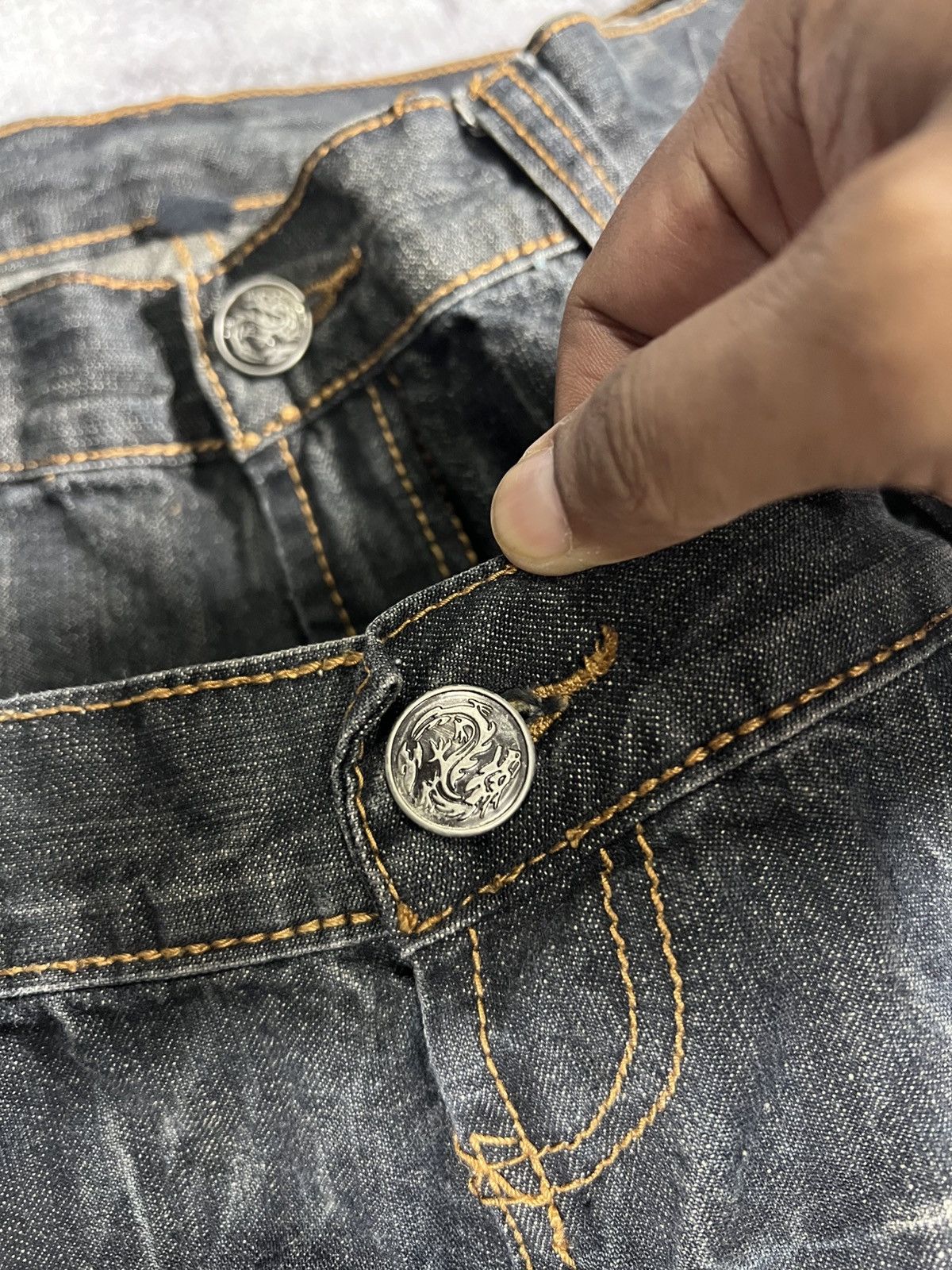 Japanese Brand Vintage Double Waist Punk Revolution Rock Distressed Pants Size US 35 - 9 Thumbnail
