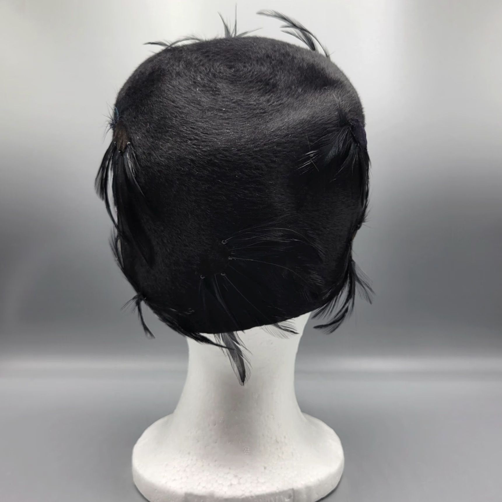 Vintage VINTAGE Brigitte Cloche Hat Fur Black ItalyAdult Women's One word: Hat? Size ONE SIZE - 3 Thumbnail