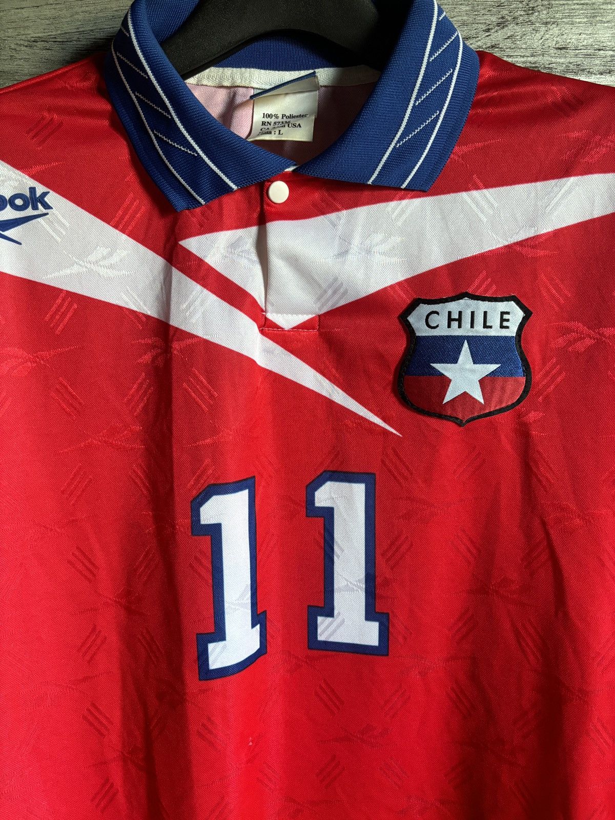Reebok × Vintage Vintage Chile 1997 Home Jersey Size US L / EU 52-54 / 3 - 3 Thumbnail