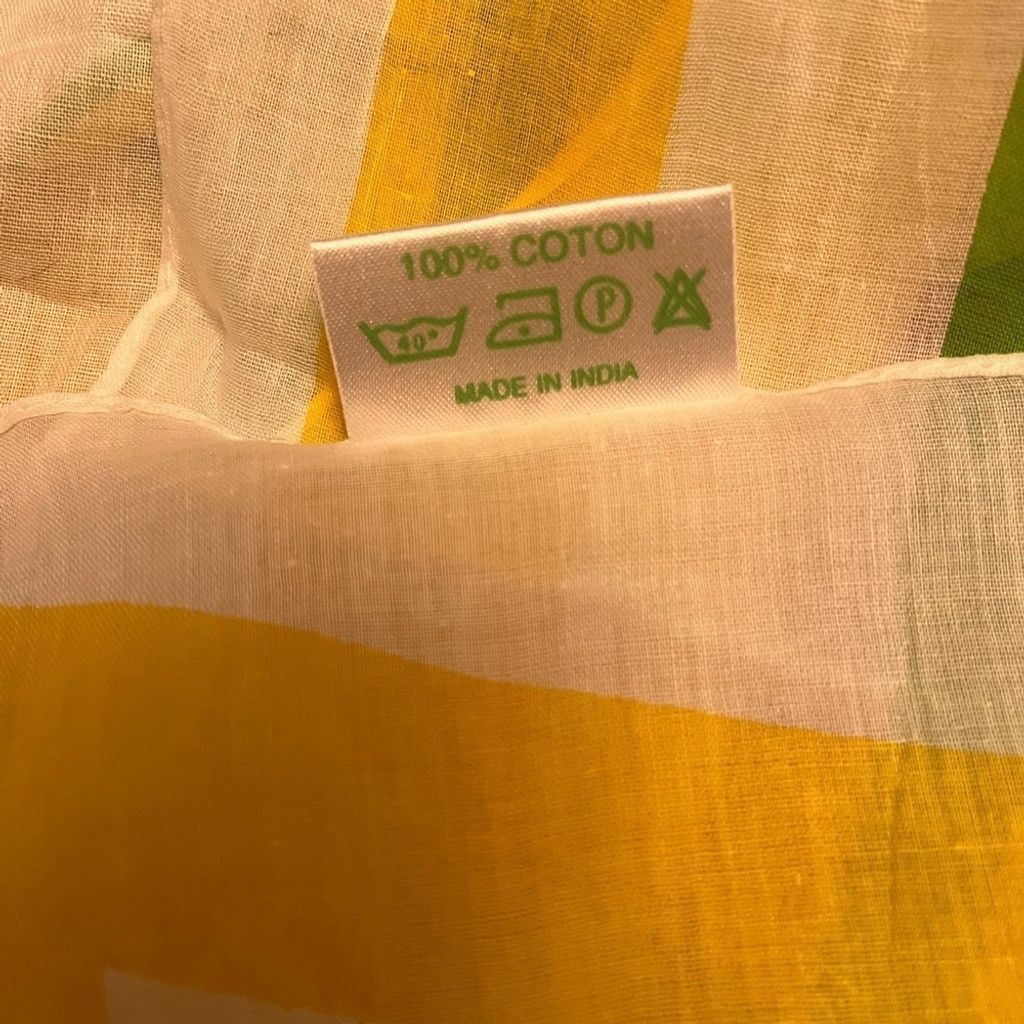 Balenciaga Balenciaga yellow & green cotton scarf Size ONE SIZE - 6 Thumbnail