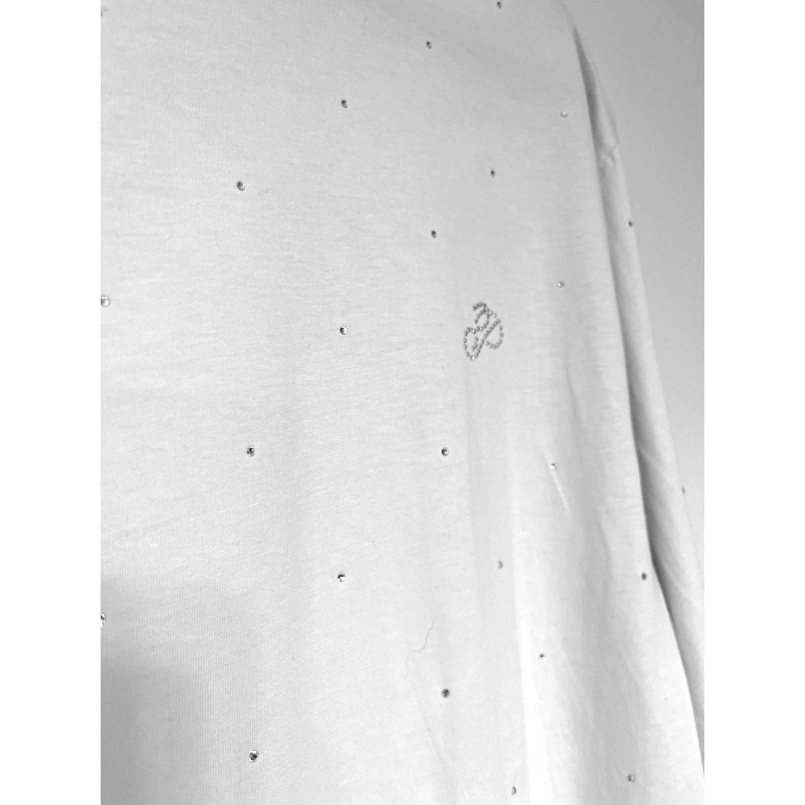 Pink PINK Victoria’s Secret White Sequined Logo Shirt Sparkle Tee Size S / US 4 / IT 40 - 6 Thumbnail