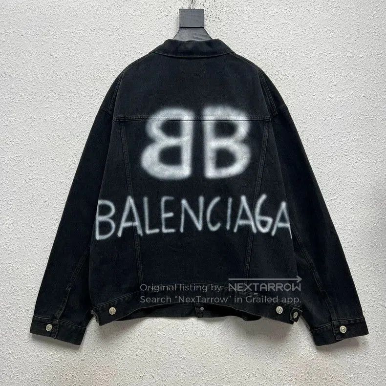 Balenciaga Balenciaga Double B Graffiti Denim Jacket. Size US S / EU 44-46 / 1 - 2 Thumbnail