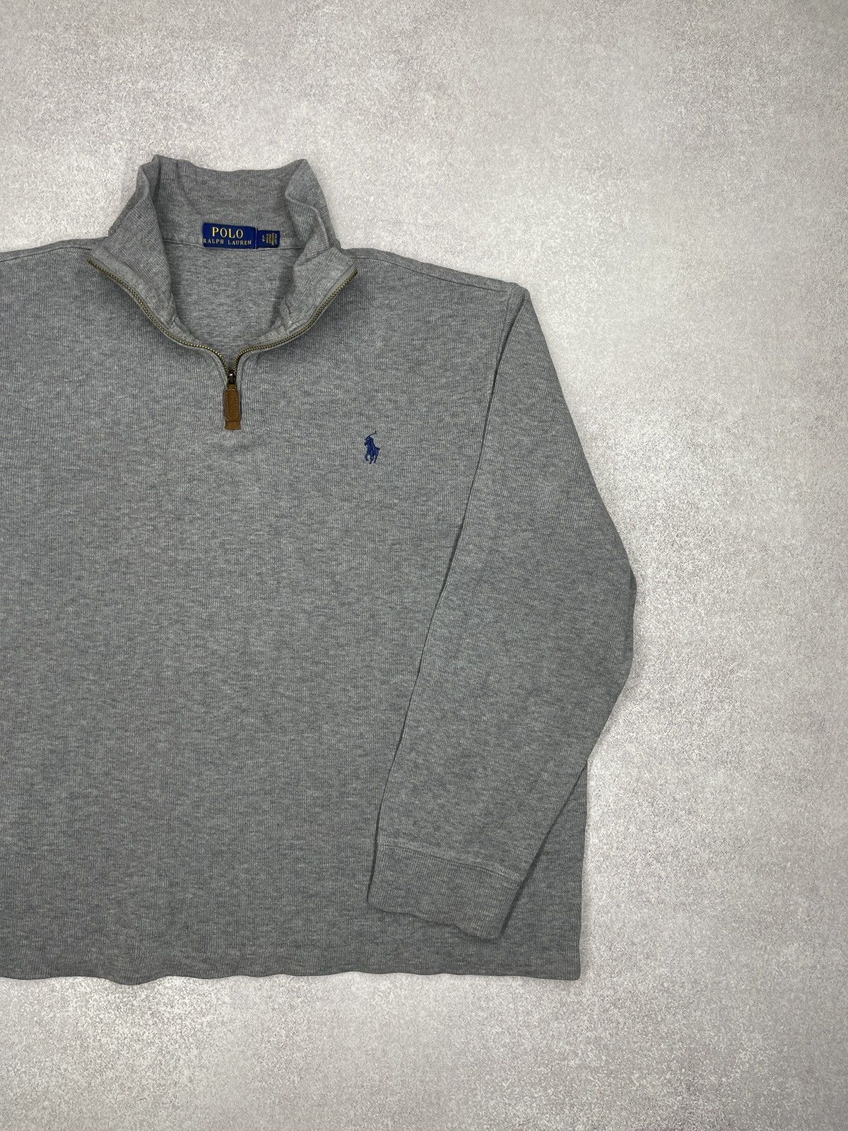 Polo Ralph Lauren Mens Polo Ralph Lauren 1/4 Half Zip Sweater Grey Size US L / EU 52-54 / 3 - 3 Thumbnail