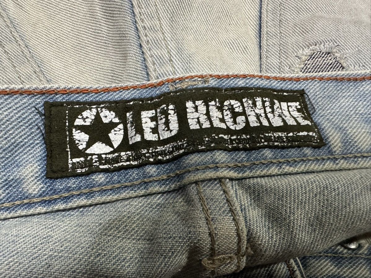 If Six Was Nine 🔥Y2K Archived LED Rechwe Mud Wash Flared Denim Distressed Size US 29 - 17 Thumbnail
