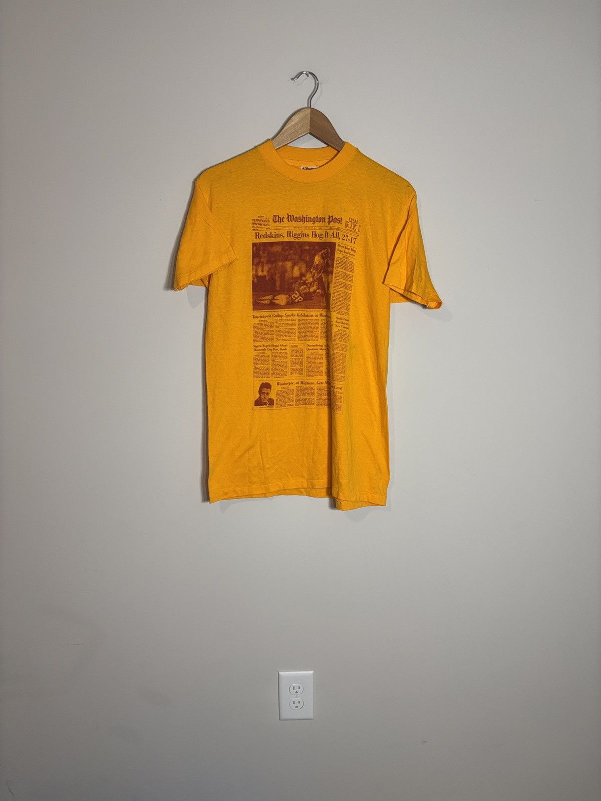 NFL Vtg Washington Redskins Riggins Hog It Washington Post Shirt Size US L / EU 52-54 / 3 - 1 Thumbnail