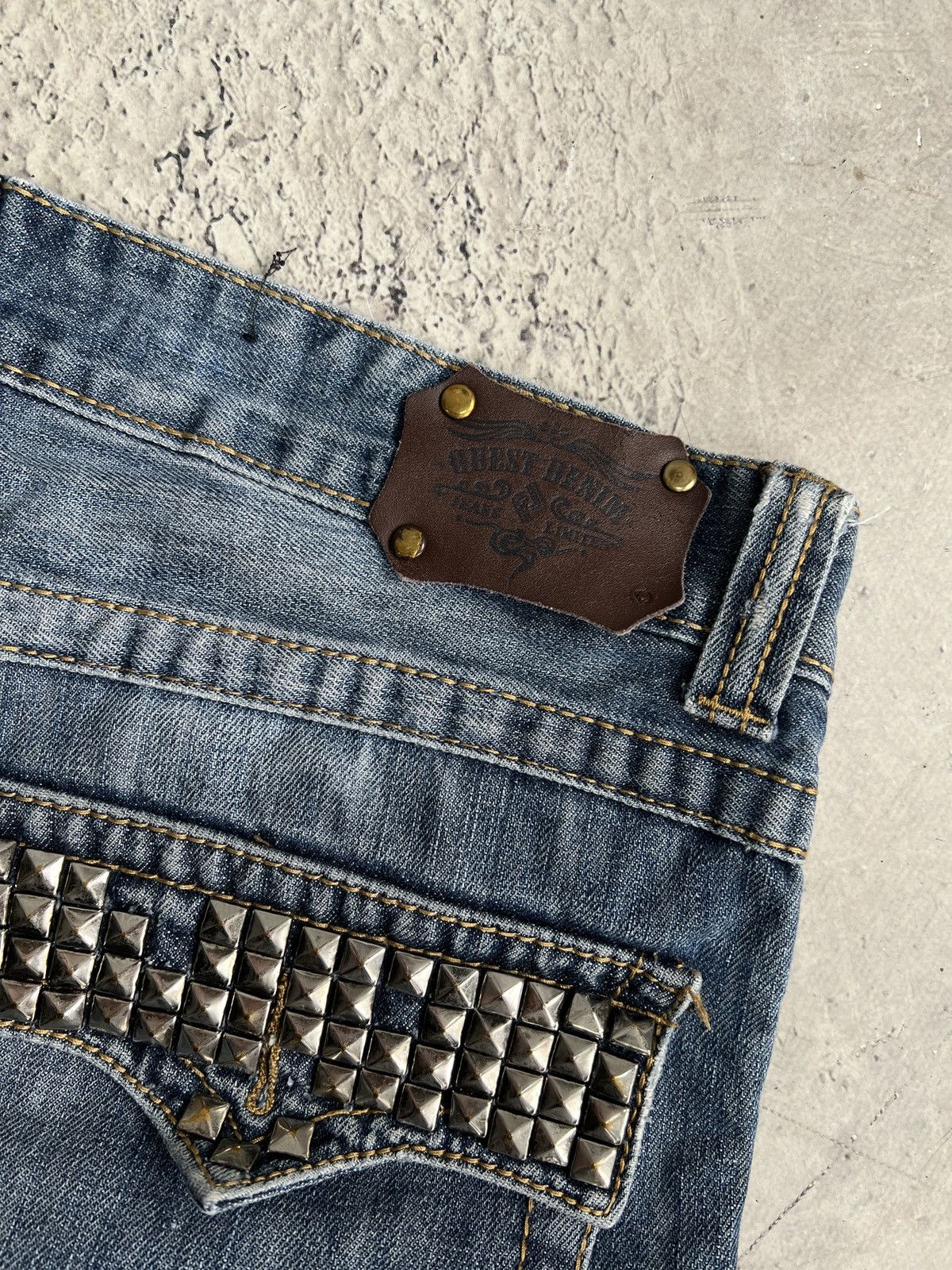 Junya Watanabe Junya watanbe style studded distressed pants true religion Size US 32 / EU 48 - 10 Thumbnail
