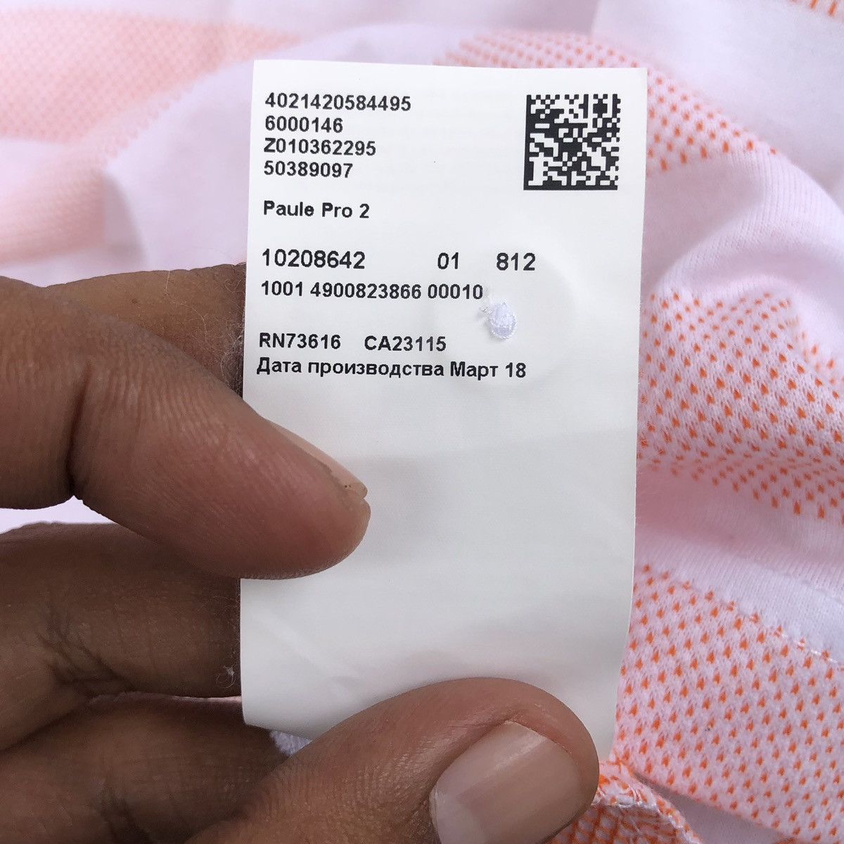 Hugo Boss HUGO BOSS ATHLEISURE Hugo Boss Polo Shirt White & Orange Size US M / EU 48-50 / 2 - 13 Thumbnail