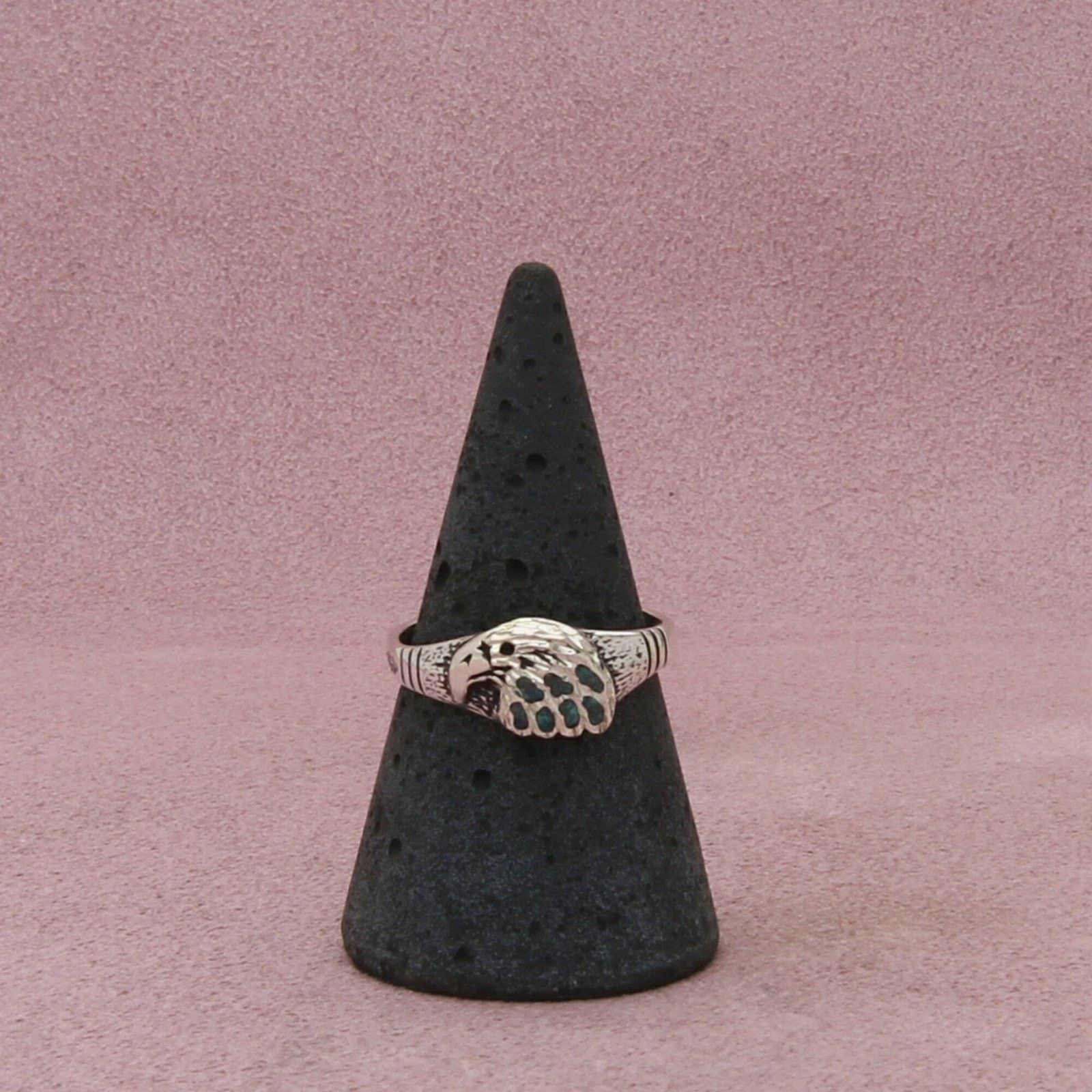 Sterling Silver sterling silver southwestern turquoise eagle ring size 8.25 Size ONE SIZE - 1 Thumbnail