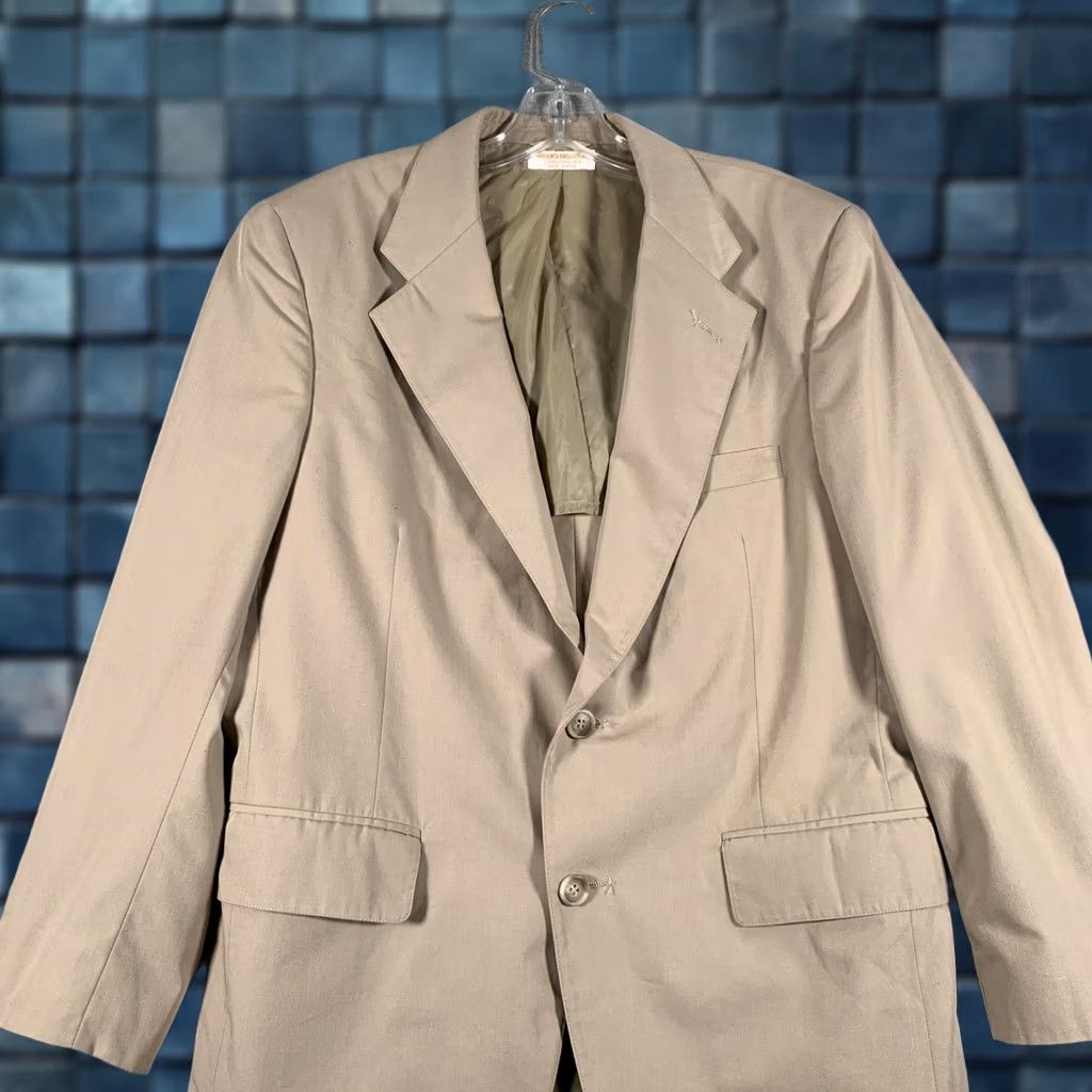 Brooks Brothers Vintage Brooks Brothers Blazer Mens 44 Beige Washable Sport Coat Made USA 80s Size 44R - 1 Thumbnail
