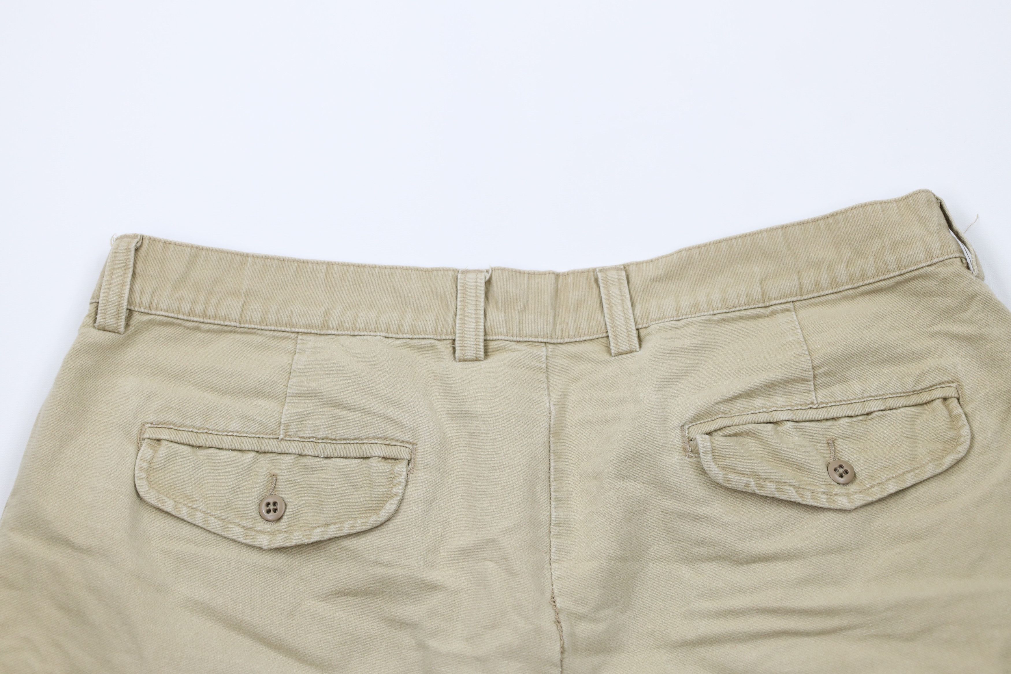 Gap × Vintage Vintage 90s Gap Heavy Canvas Cargo Shorts Beige Cotton Size US 38 / EU 54 - 8 Thumbnail