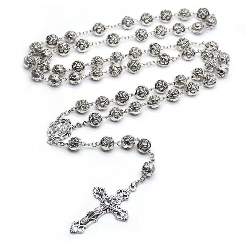 Jewelry × Other Saint Benedict Rosary Necklace Chain Catholic Church Jesus Size ONE SIZE - 3 Thumbnail