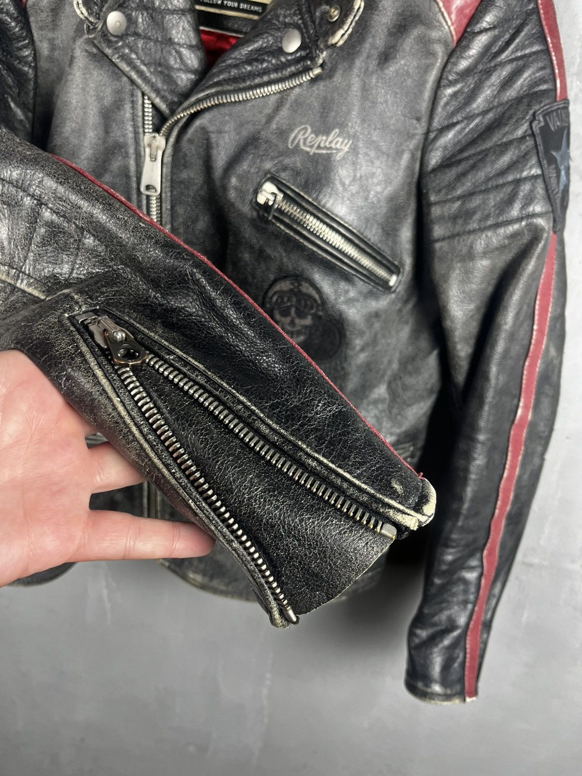 Replay Replay racing leather jacket size L y2k Size US L / EU 52-54 / 3 - 9 Thumbnail