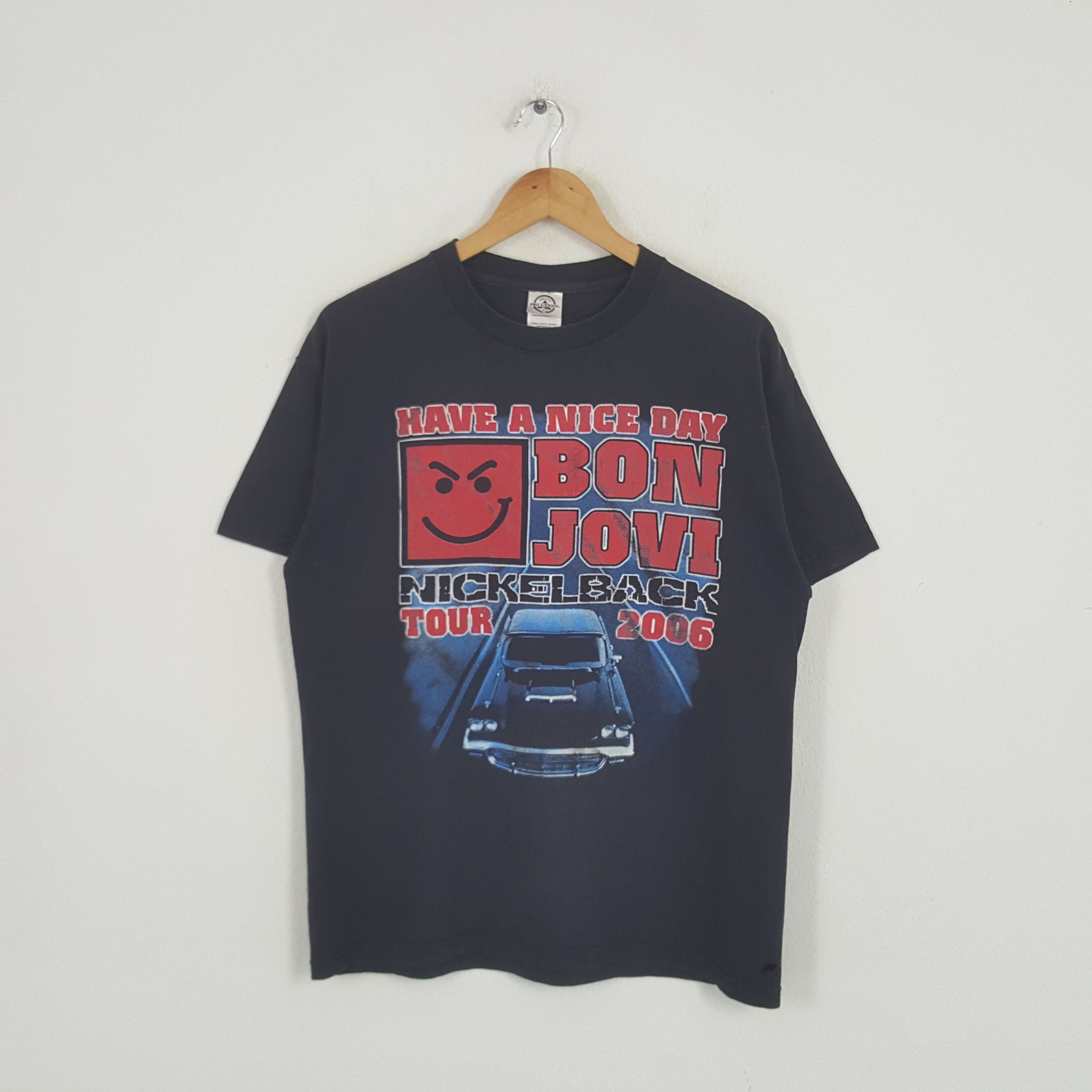 Bon Jovi × Vintage Vintage Bon Jovi Nickelback Tour 2006 Rock Tshirt Size US L / EU 52-54 / 3 - 1 Thumbnail