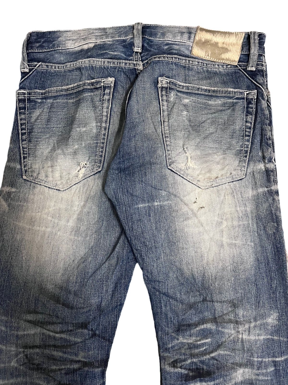Japanese Brand × Vintage Vintage THRASHED Japanese Brand Distress Patches Style Jeans Size US 30 / EU 46 - 11 Thumbnail