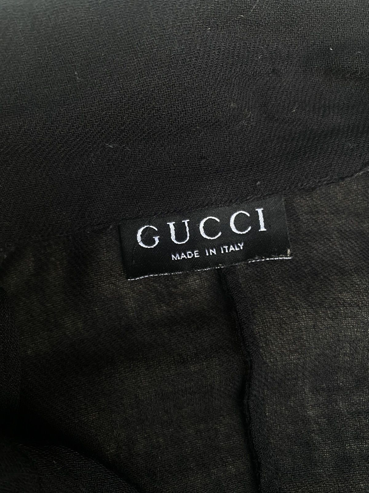 Gucci Vintage Gucci Lana Wool Cropped Shirt Size S / US 4 / IT 40 - 8 Thumbnail