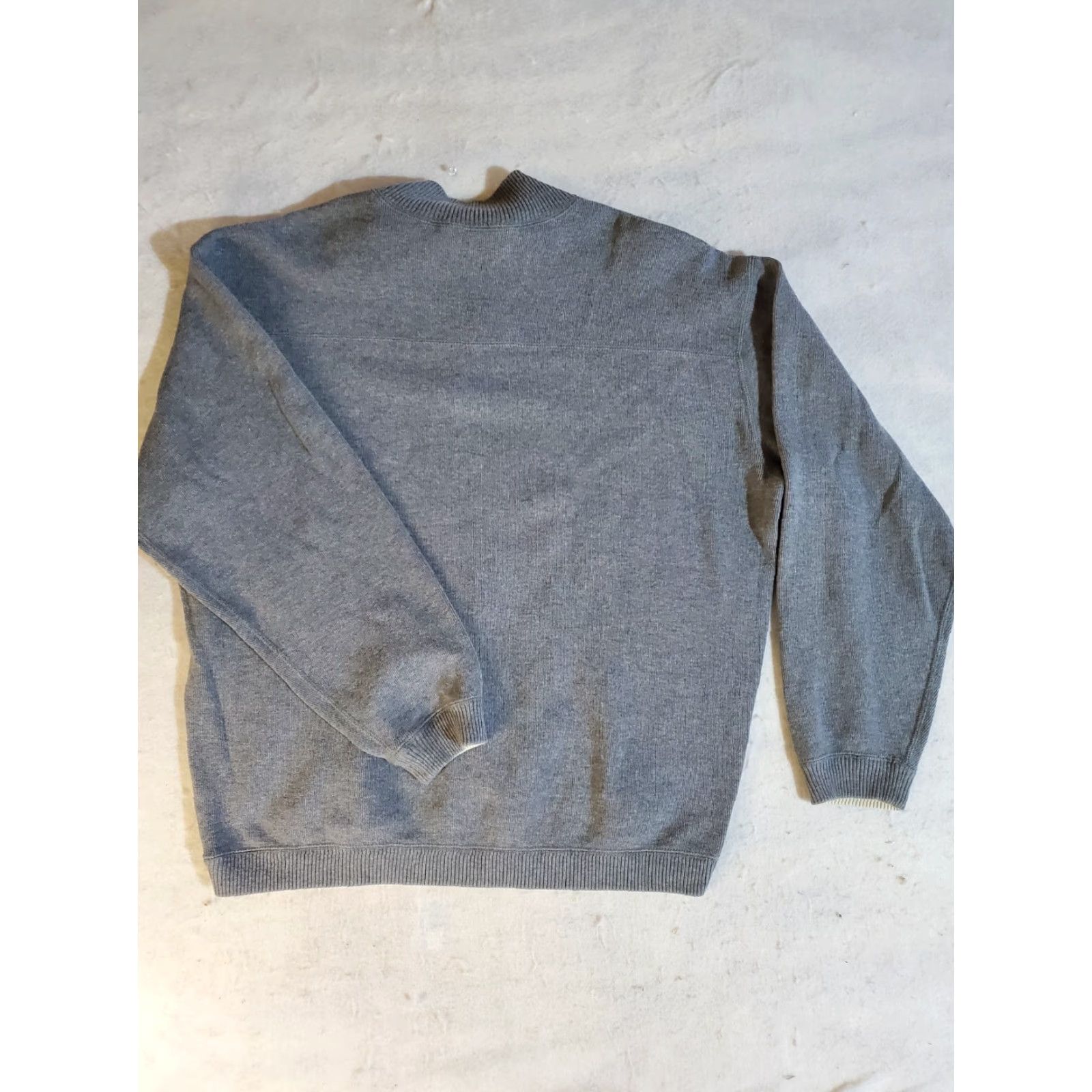 Tommy Bahama Tommy Bahama Signature Mens M Gray 1/4 Zip Pullover Long Sleeve Mock Neck Shirt Jacket Pullover Casual Athletic Mens Regular Gray Size US M / EU 48-50 / 2 - 5 Thumbnail