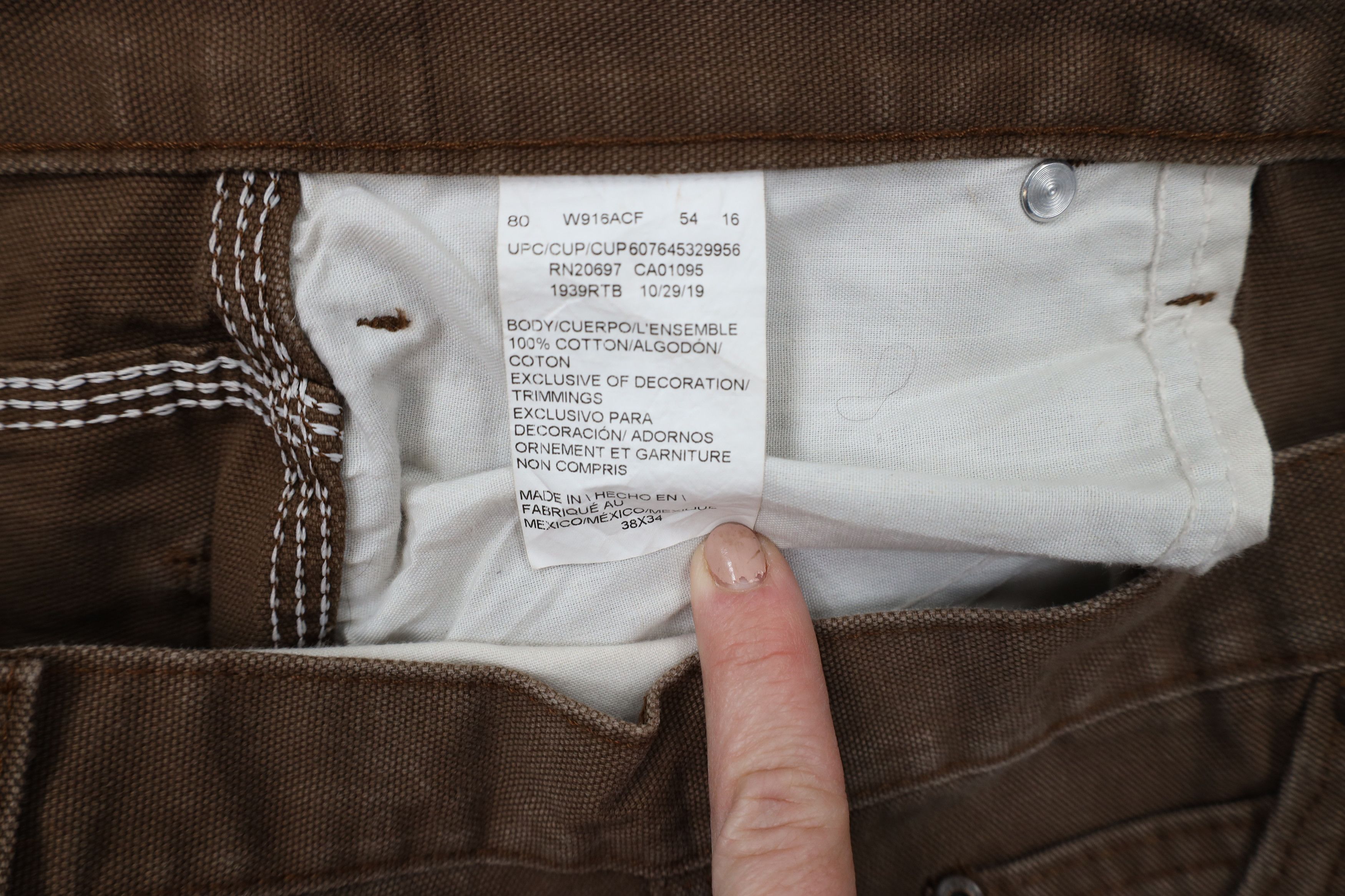 Dickies × Vintage Vintage Dickies Spell Wide Leg Canvas Dungaree Pants Brown Size US 38 / EU 54 - 5 Thumbnail